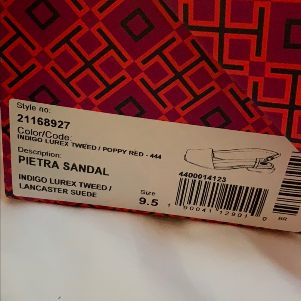 Tory Burch gold pietra sandal with dust bag, box - Picture 5 of 5